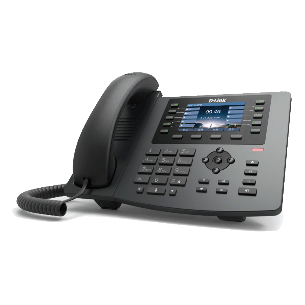 IP-телефон D-Link DPH-400G/F5 с цветным дисплеем 3,5", 1 WAN-портом 10/100/1000Base-T, 1 LAN-портом 