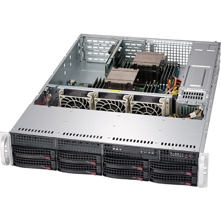 Supermicro CSE-825TQC-R802LPB 2U SC825TQC 8 x 3.5; hot-swap SAS3/SATA LP Chassis Redundant 800W PW