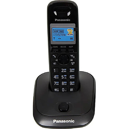 Panasonic KX-TG2511RUT (титан) {АОН, Caller ID,спикерфон на трубке,переход в Эко режим одним нажатие