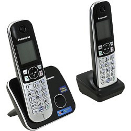 Panasonic KX-TG6812RUB Радиотелефон черный (2 трубки с ЖК диспл., DECT)