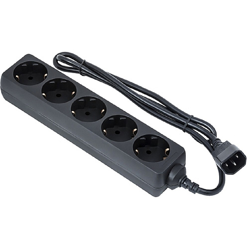 Exegate EX221200RUS Сетевой фильтр Exegate SPU-5-0.5B (5 розеток, 0.5м, UPS вилка, черный)