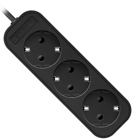 Defender Удлинитель M350 5.0 м, 3 розетки [99323], с заземлением