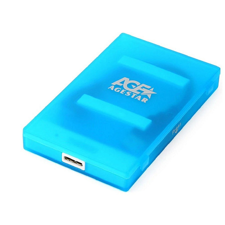 AgeStar 3UBCP1-6G (BLUE) USB 3.0 Внешний корпус 2.5" SATA HDD/SSD AgeStar 3UBCP1-6G (BLUE) USB 3.0, 