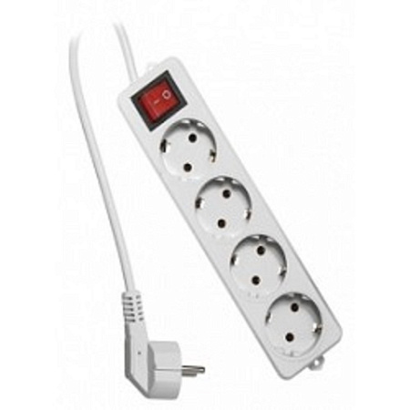 Гарнизон Сетевой фильтр ELB-G4-W-2, 4 евророзетки с выключателем и заземлением, допустимый ток 16А,