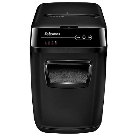 Fellowes Шредер AutoMax 150C FS-46801(01/02)* {(секр.P-4)/фрагменты 4x38 мм,/150лист./32лтр./Уничт: