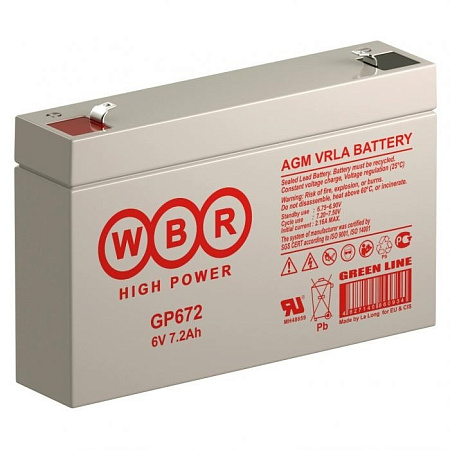 WBR Батарея GP672 (6V/7,2Ah)