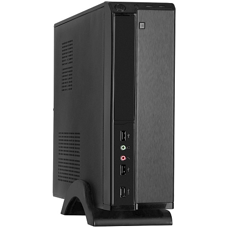 Exegate EX268691RUS Корпус MiniITX Exegate MI-207 Black, miniITX/mATX, <M450, 80mm>, 2*USB, Audio