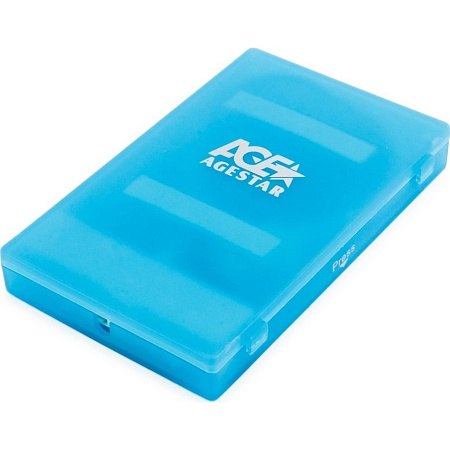 AgeStar SUBCP1 Внешний корпус 2.5" SATA HDD/SSD blue (USB2.0, пластик, безвинтовая конструкция) (SUB
