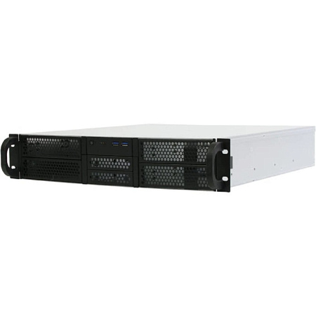 Procase RE204-D4H2-FA-55 Корпус 2U server case,4x5.25+2HDD,черный,без блока питания(2U,2U-redundant)