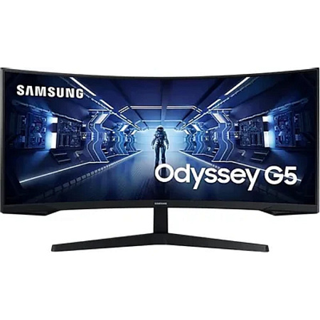 LCD Samsung 34" C34G55TWWI черный {VA 3440x1440 165Hz 1ms 8bit 21:9 250cd 2500:1 178/178 HDMI2.0 Dis
